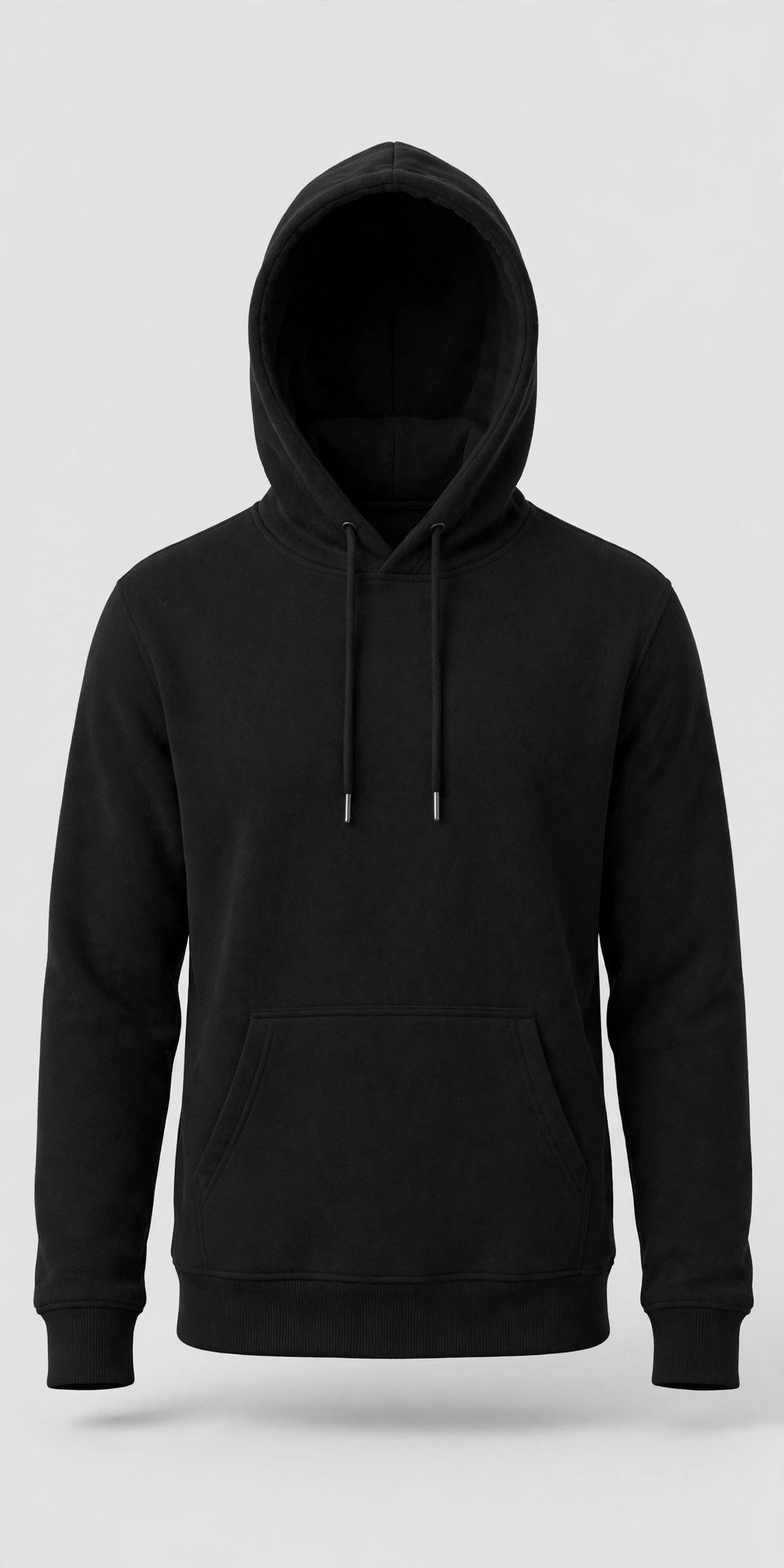 Custom Logo Pullover Hoodie - black