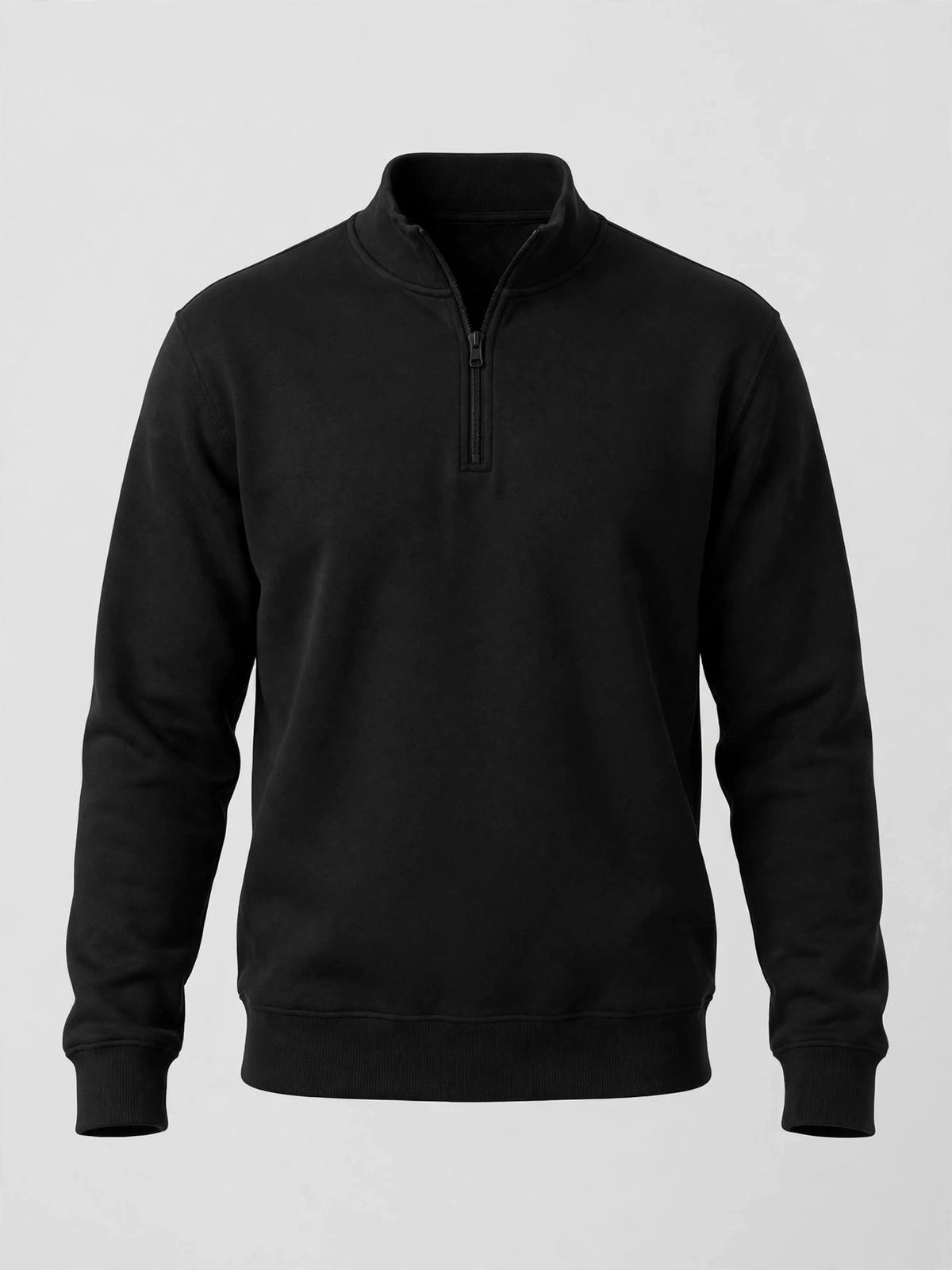 Custom Embroidered Quarter-Zip Pullover - black