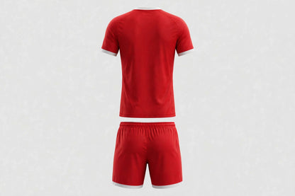 Custom Sublimated Sports Jersey Set - red, back view