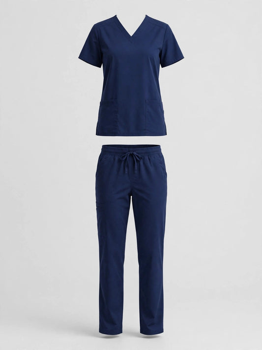 Custom Medical Scrubs Set - navy