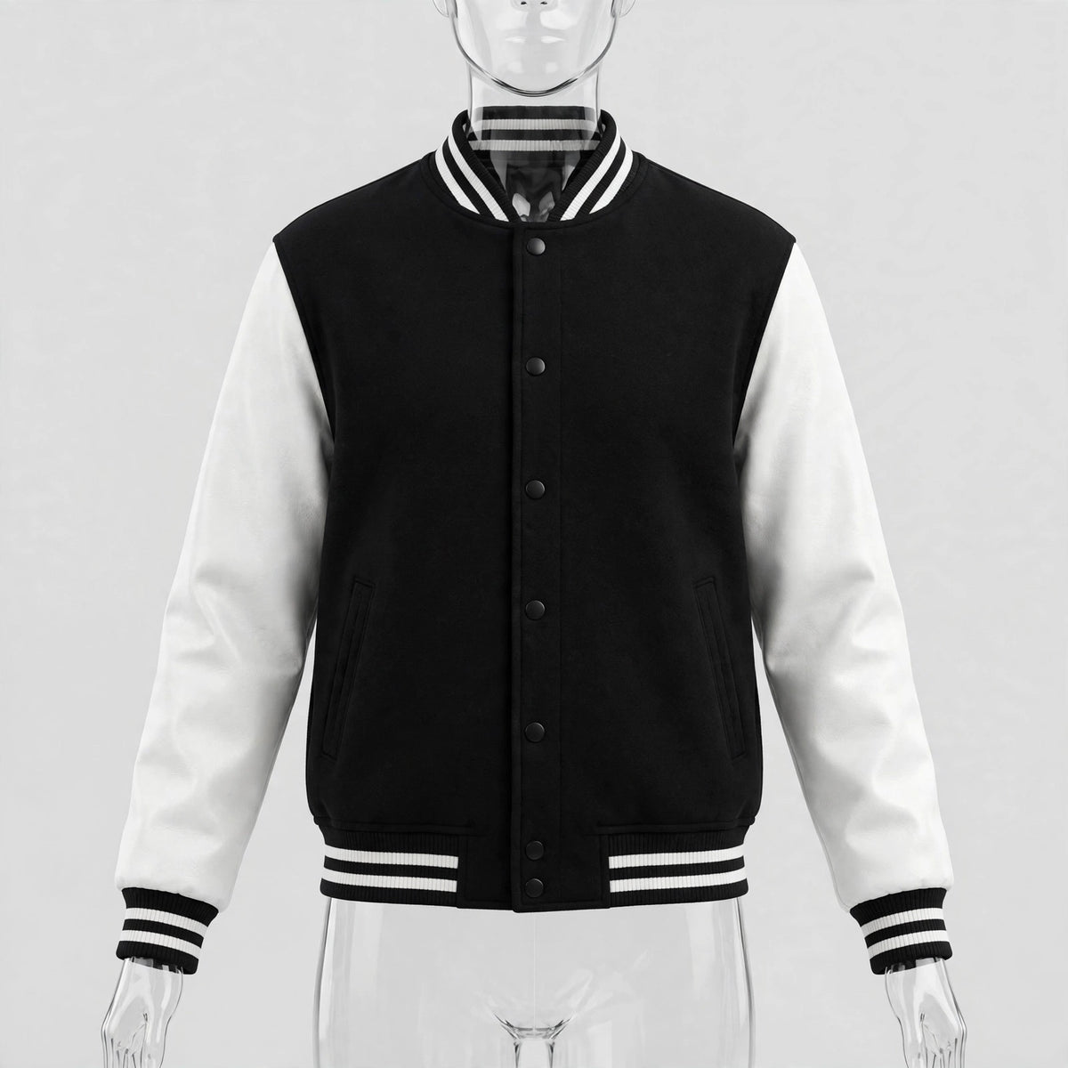 Custom Varsity Jacket - black and white