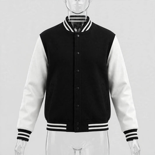 Custom Varsity Jacket - black and white